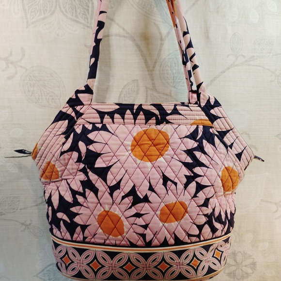 Vera Bradley Handbags - Vera Bradley Quilted Floral Shoulder/Tote Bag in Pink, Blue And Orange